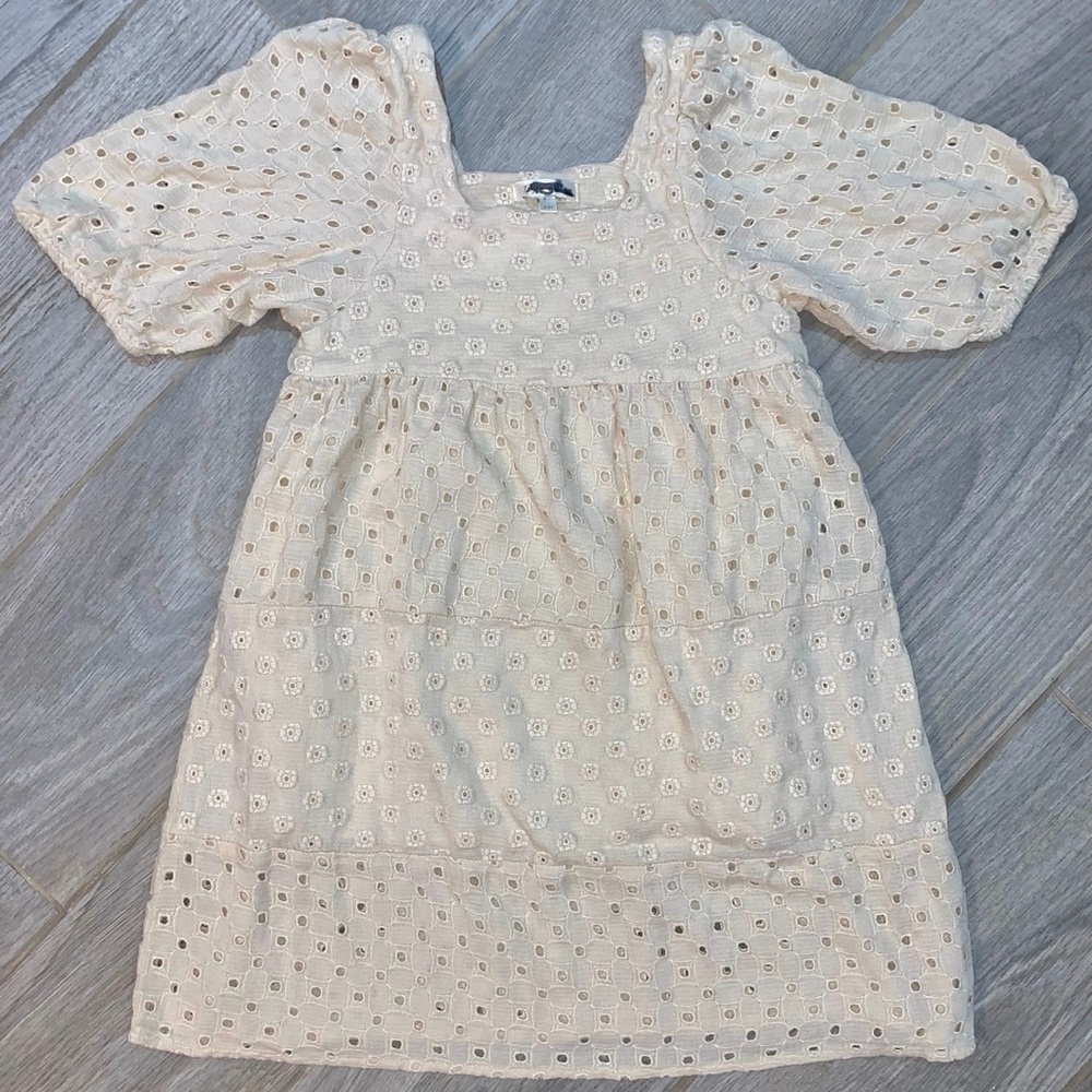 Rylee + Cru Cream Eyelet Kids Dress